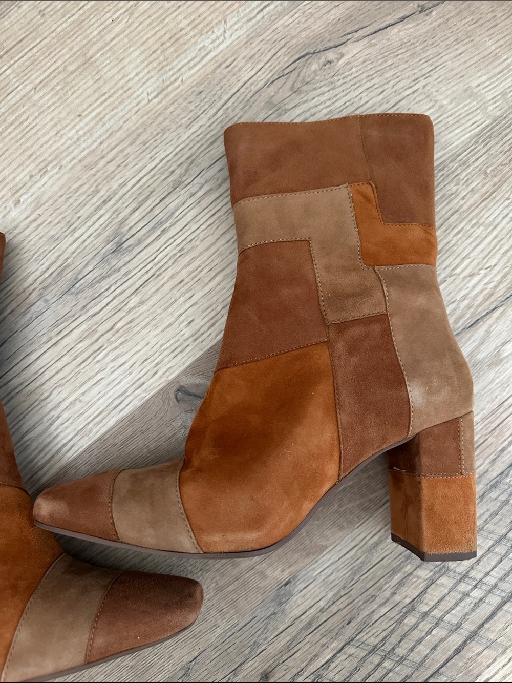 Seychelles Patchwork Leather Boots - Picture 5 of 11